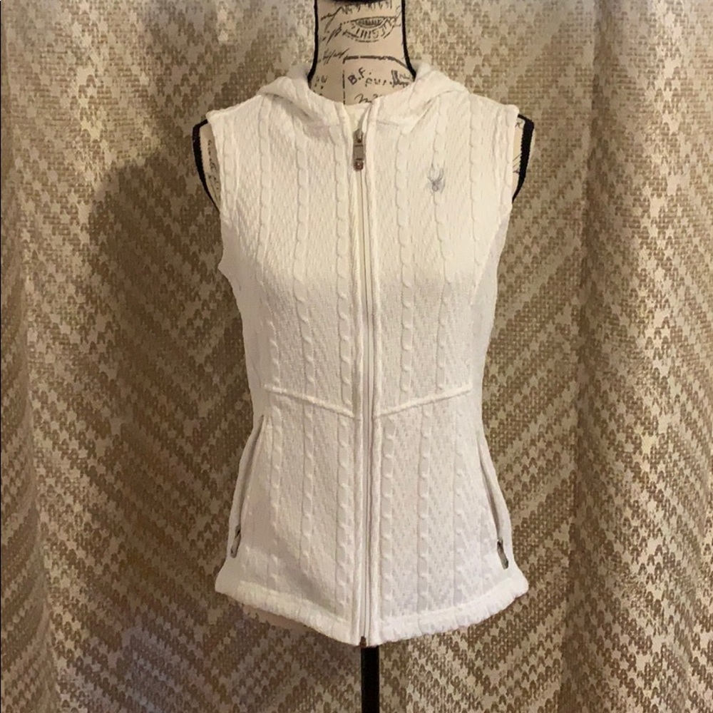 Spyder Vest with hood and front zip pockets
